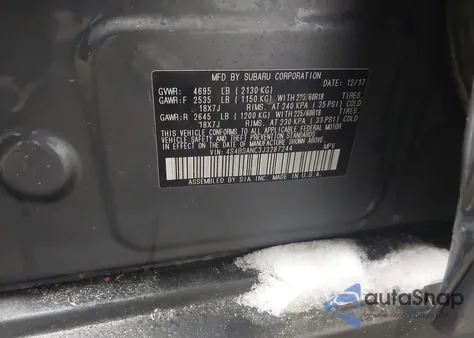 2018 Subaru Outback 2.5I Limited from USA, damaged, VIN 4S4BSANC3J3287244